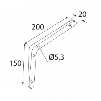Wspornik do półki podpora biała - WFM - aluminium Domax Home - 5
