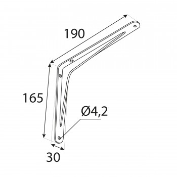 Wspornik do półki podpora biała - WFT - aluminium Domax Home - 2