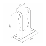 Podstawa słupa - przykręcana do betonu PST GRUNDLINE - 3