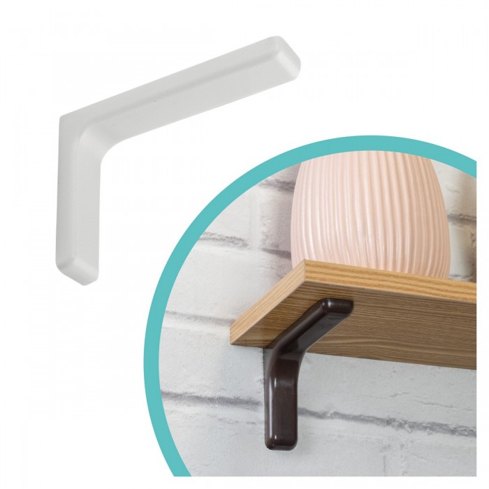 Wspornik półki prosty biały - WSPP Velano - 1