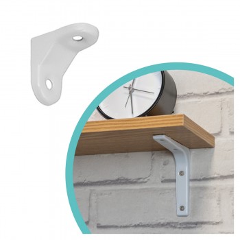 Wspornik półki prosty biały - WSM Velano - 1