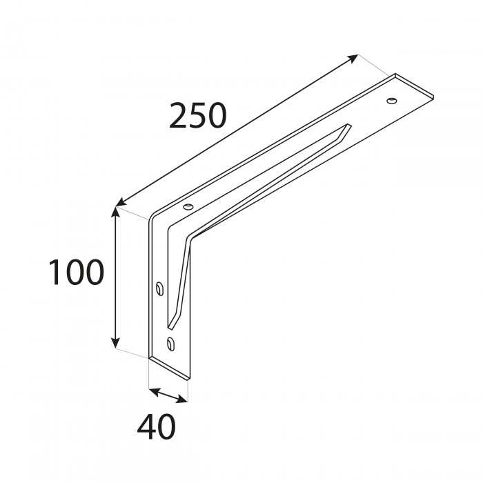 Wspornik do półki podpora czarna - WFW Domax Home - 2