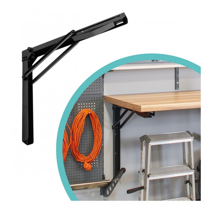 Wspornik blatu składany - czarny - WSF Velano - 1