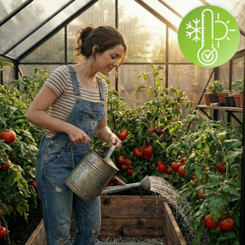 Szklarnia ogrodowa z poliwęglanu - Verbena II - 3x2,5m - czarna GRINDI - 5