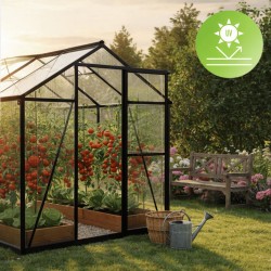 Szklarnia ogrodowa z poliwęglanu 4mm - Viola V - 1,7x1,8m - czarna