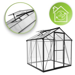 Szklarnia ogrodowa z poliwęglanu 4mm - Viola V - 1,7x1,8m - czarna