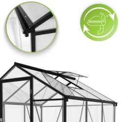 Szklarnia ogrodowa z poliwęglanu 4mm - Viola V - 1,7x1,8m - czarna