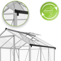 Szklarnia ogrodowa z poliwęglanu 4mm - Viola V - 1,7x1,8m - srebrna