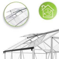 Szklarnia ogrodowa z poliwęglanu 4mm - Viola V - 1,7x1,8m - srebrna