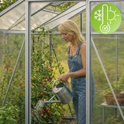 Szklarnia ogrodowa z poliwęglanu 4mm - Viola V - 1,7x1,8m - srebrna