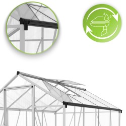 Szklarnia ogrodowa z poliwęglanu 4mm - Viola VI - 2,4x1,9m - srebrna