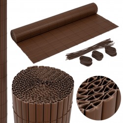 Osłona na balkon wzmocniona mata balkonowa - PVC 150 cm - GMP brąz