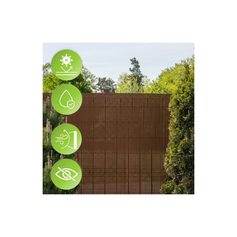 Osłona na balkon wzmocniona mata balkonowa - PVC 180 cm - GMP brąz