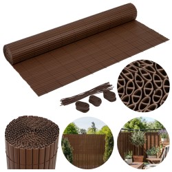 Osłona na balkon wzmocniona mata balkonowa - PVC 180 cm - GMP brąz