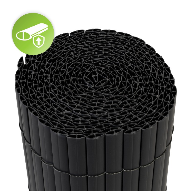 Osłona na balkon wzmocniona mata balkonowa - PVC 100 cm - GMP antracyt