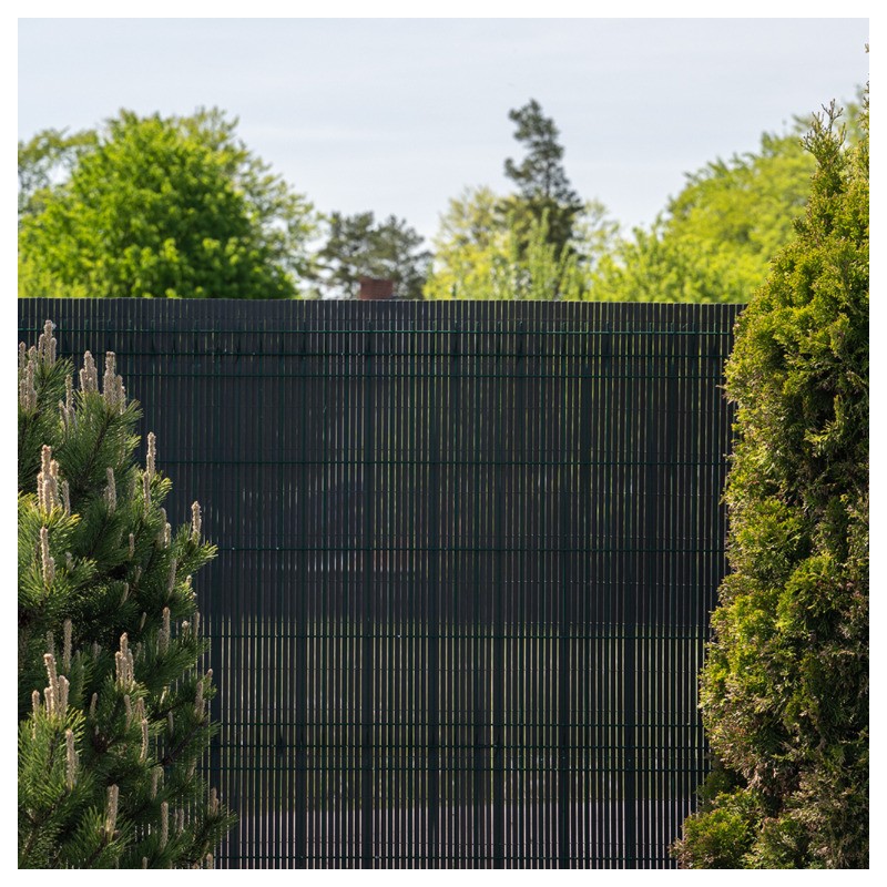 Osłona na balkon wzmocniona mata balkonowa - PVC 100 cm - GMP antracyt