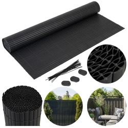 Osłona na balkon wzmocniona mata balkonowa - PVC 150 cm - GMP antracyt