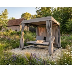 Huśtawka ogrodowa z zadaszeniem leżanka łóżko dla 3 osób – MAUI 230x182