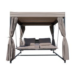 Huśtawka ogrodowa z zadaszeniem leżanka łóżko dla 3 osób – MAUI 230x182