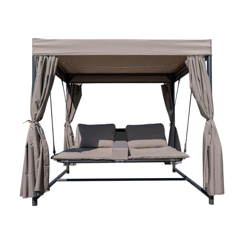 Huśtawka ogrodowa z zadaszeniem leżanka łóżko dla 3 osób – MAUI 230x182