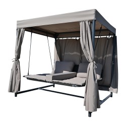 Huśtawka ogrodowa z zadaszeniem leżanka łóżko dla 3 osób – MAUI 230x182