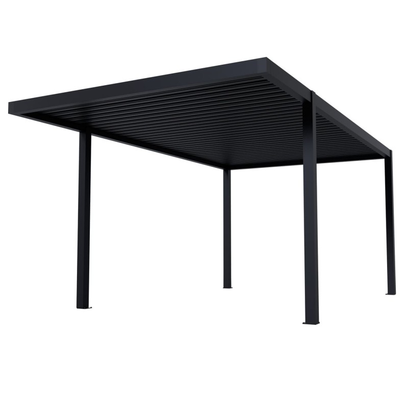 Wiata garażowa zadaszenie na samochód aluminiowa – SAMOS I 500x300x230 antracyt