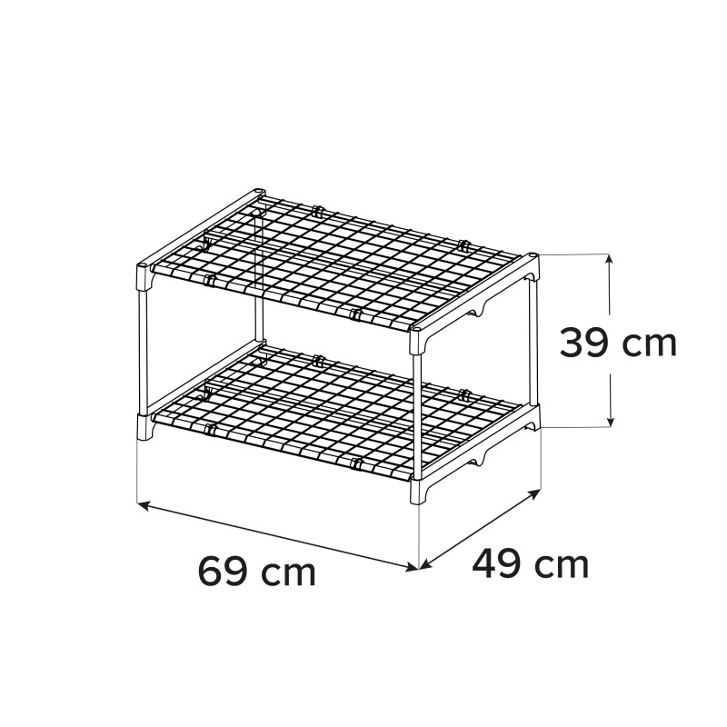 Kwietnik regał ogrodowy 69x49x39 stojak na rośliny - GRO 2