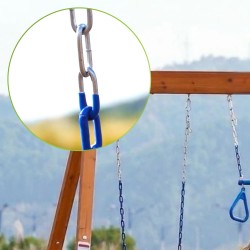 Plac zabaw ogrodowy dla dzieci huśtawka drewniana 3 osobowa Funland I