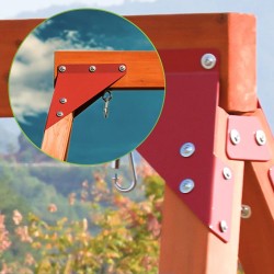 Plac zabaw ogrodowy dla dzieci huśtawka drewniana 3 osobowa Funland I