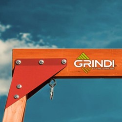 Plac zabaw ogrodowy dla dzieci drewniany huśtawka zjeżdżalnia 4 osobowa Funland II