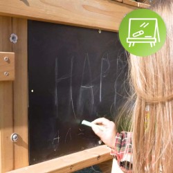 Plac zabaw ogrodowy dla dzieci drewniany huśtawka zjeżdżalnia 4 osobowa Funland II