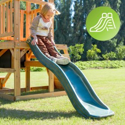 Plac zabaw ogrodowy dla dzieci drewniany huśtawka zjeżdżalnia 4 osobowa Funland II