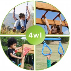 Plac zabaw do ogrodu małpi gaj drabinka huśtawka - Funland III