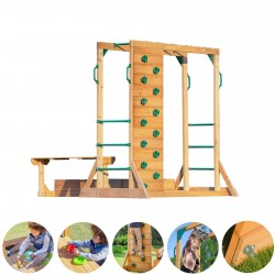 Plac zabaw ogrodowy piaskownica ścianka wspinaczkowa małpi gaj drabinka - Funland IV