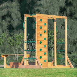 Plac zabaw ogrodowy piaskownica ścianka wspinaczkowa małpi gaj drabinka - Funland IV