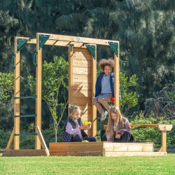 Plac zabaw ogrodowy piaskownica ścianka wspinaczkowa małpi gaj drabinka - Funland IV