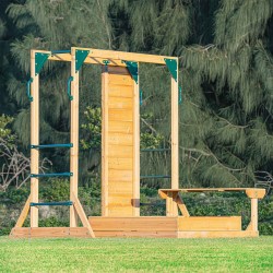 Plac zabaw ogrodowy piaskownica ścianka wspinaczkowa małpi gaj drabinka - Funland IV