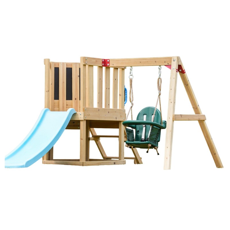 Plac zabaw ogrodowy drewniany huśtawka dla dzieci - Funland V