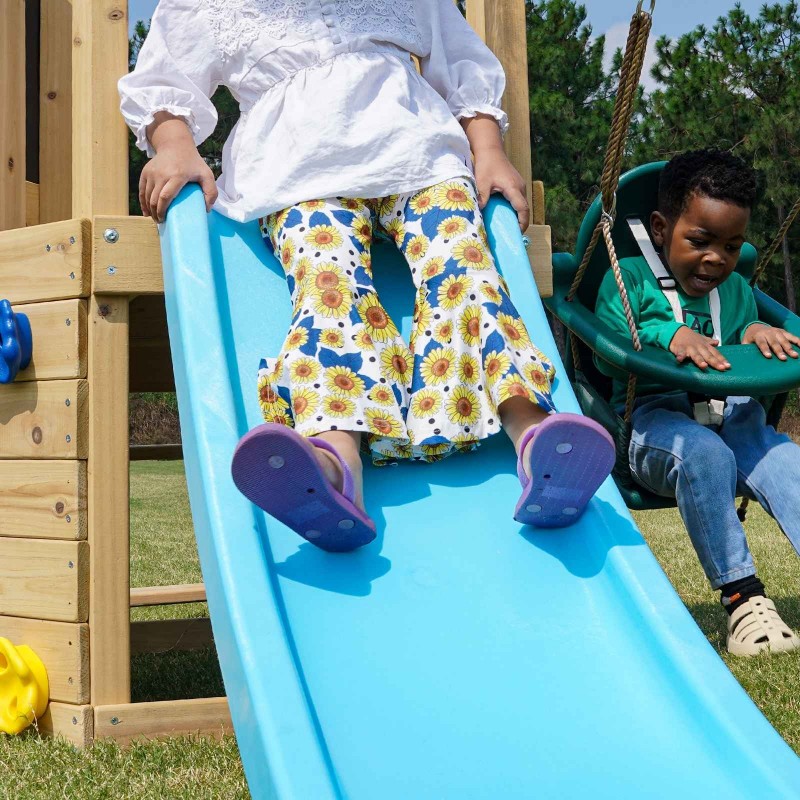 Plac zabaw ogrodowy drewniany huśtawka dla dzieci - Funland V