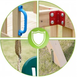 Plac zabaw ogrodowy drewniany huśtawka dla dzieci - Funland V