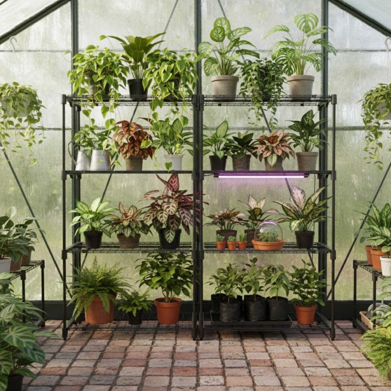 Kwietnik regał ogrodowy 69x49x130 stojak na rośliny - GRO 3