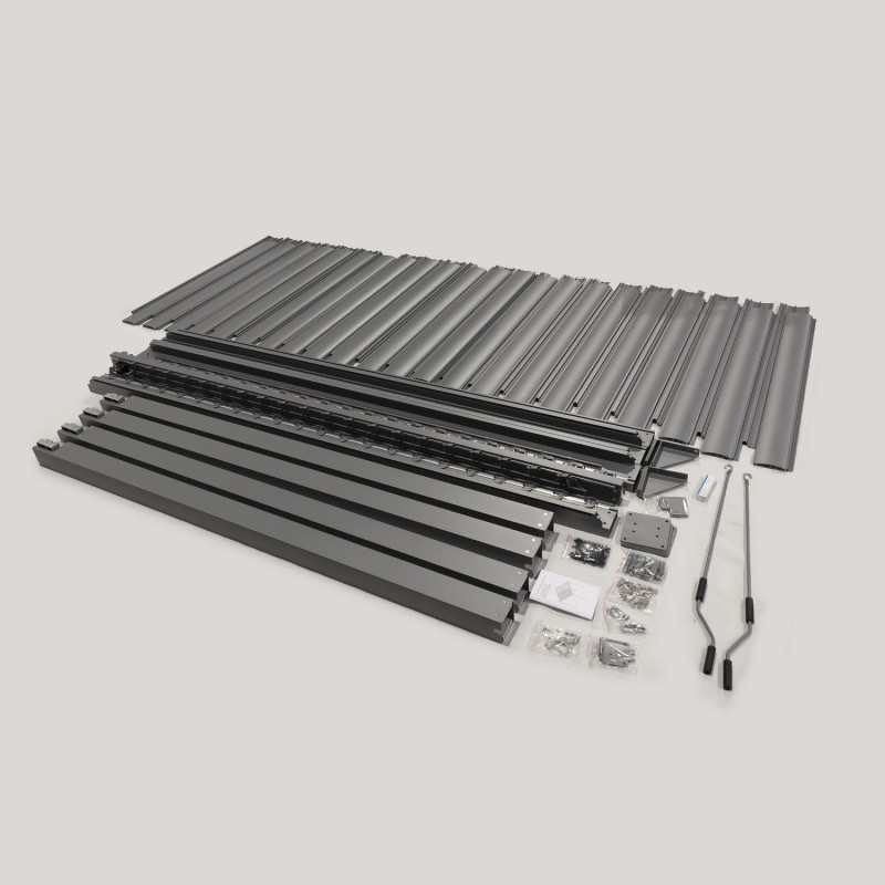 Pergola tarasowa, szara aluminiowa z otwieranym dachem - Kea I 3x4m Grindi - 6