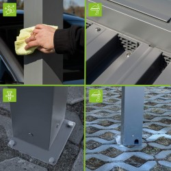 Wiata garażowa dwustanowiskowa zadaszenie aluminiowa – SAMOS II 500x600x230 antracyt