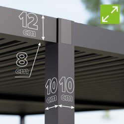 Wiata garażowa dwustanowiskowa zadaszenie aluminiowa – SAMOS II 500x600x230 antracyt