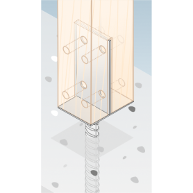 Podstawa słupa - wpuszczana - PSW GRUNDLINE - 8