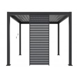 Panel żaluzjowy aluminiowy do pergoli Paxi/Evia 126 cm szary