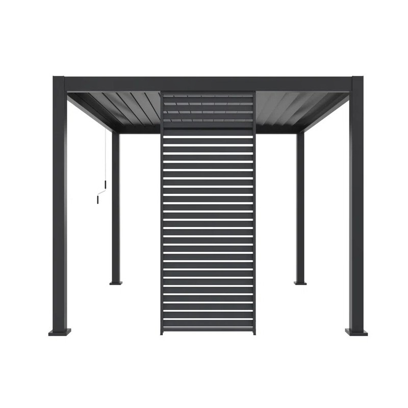 Panel żaluzjowy aluminiowy do pergoli Paxi/Evia 126 cm szary
