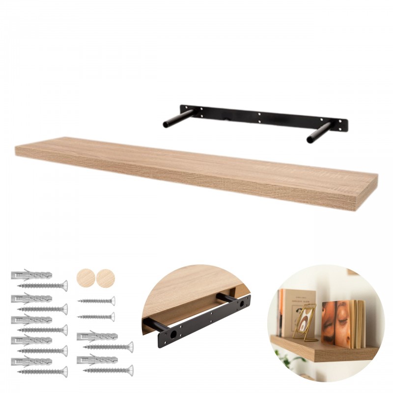 Półka ścienna samowisząca na ksiązki 100 cm - Hylly - 14