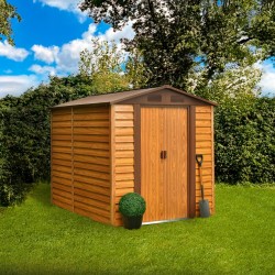 Domek ogrodowy metalowy, imitacja drewna - Arbor II - 195x236x209 Grindi - 14