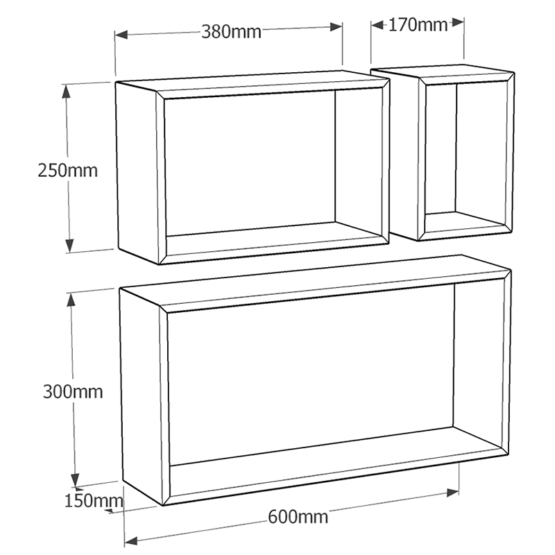 Półki modułowe FRS 600/380/170 Velano - 10